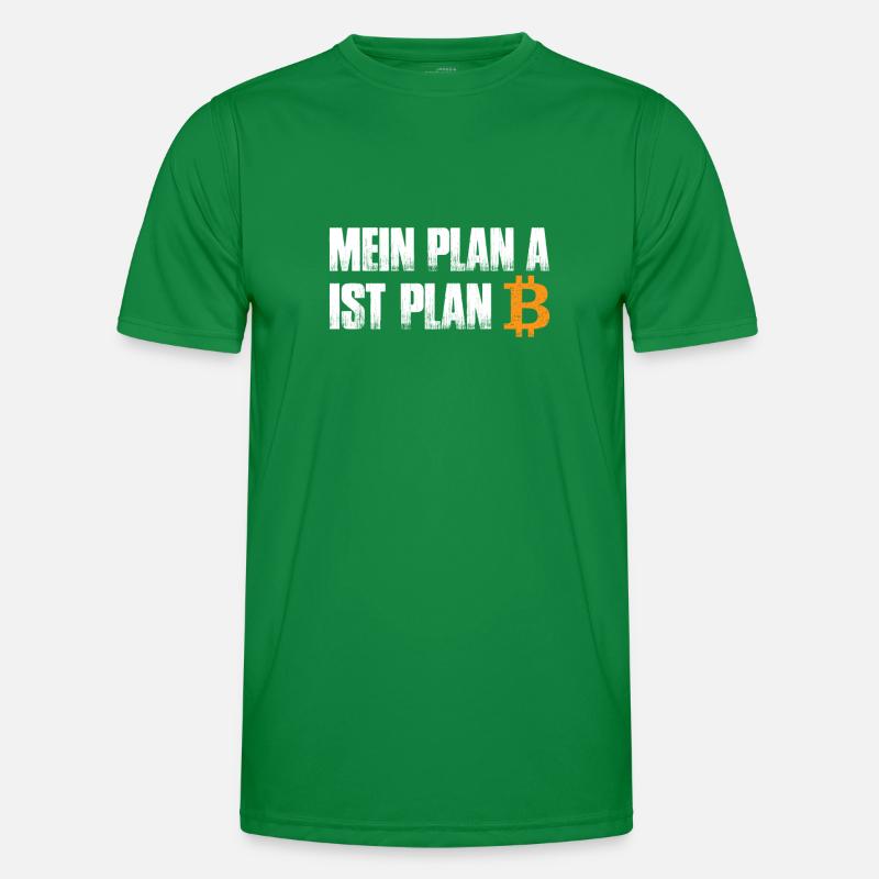 Mein Plan A ist Plan B - Bitcoin Männer Funktions-T-Shirt