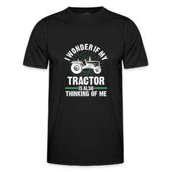 Tractor Tractors Tractor Gift - Men's Functional T-Shirt - black - Front - AI Model Male 178 dark (178cm)