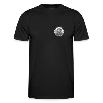 Freimauraer Maurer Illuminati Alles sehendes Auge - Männer Funktions-T-Shirt - Schwarz - Vorne - AI Model Male 178 dark (178cm)