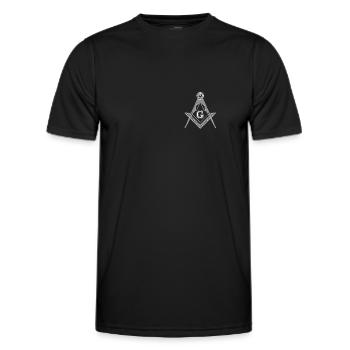 Freimauraer Maurer Illuminati Alles sehendes Auge - Männer Funktions-T-Shirt - Schwarz - Vorne - AI Model Male 178 dark (178cm)