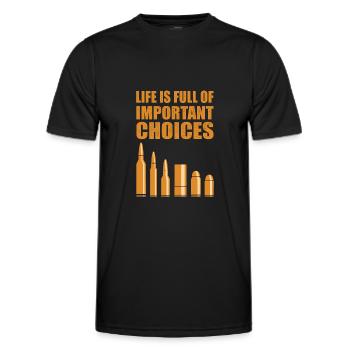 Protect hunter gift shooting club weapons hunting - Men's Functional T-Shirt - black - Front - AI Model Male 178 dark (178cm)