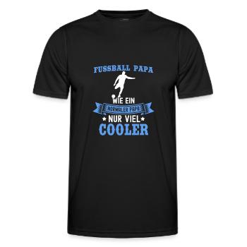 Fußball Papa Fußballer Fußballspieler Geschenk - Männer Funktions-T-Shirt - Schwarz - Vorne - AI Model Male 178 dark (178cm)