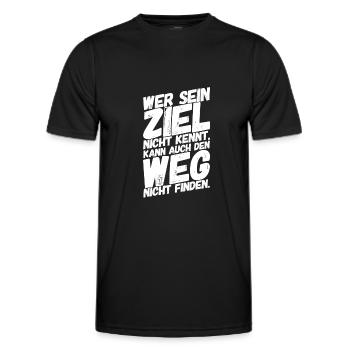 Motivation Sprüche Ziel - Männer Funktions-T-Shirt - Schwarz - Vorne - AI Model Male 178 dark (178cm)