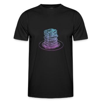 Icône de crêpes crêpes - T-shirt sport Homme - noir - Devant - AI Model Male 178 dark (178cm)