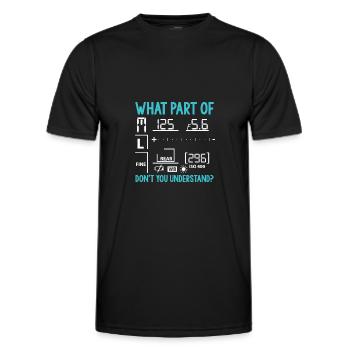 Dictons de photographie | Cadeaux de photographe photographe - T-shirt sport Homme - noir - Devant - AI Model Male 178 dark (178cm)