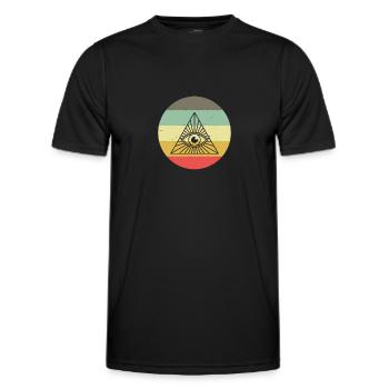 Freimauraer Maurer Illuminati Alles sehendes Auge - Männer Funktions-T-Shirt - Schwarz - Vorne - AI Model Male 178 dark (178cm)