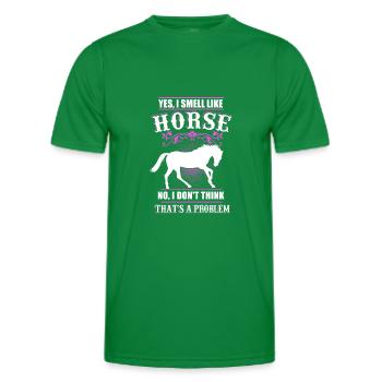 Cadeau équestre cavalier - T-shirt sport Homme - vert - Devant - AI Model Male 178 dark (178cm)