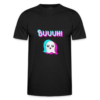 fantôme tiktok, tendance halloween - T-shirt sport Homme - noir - Devant - AI Model Male 178 dark (178cm)