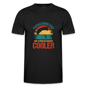 Paragliding Dad Like A Regular Dad But Cooler - Men's Functional T-Shirt - black - Front - AI Model Male 178 dark (178cm)