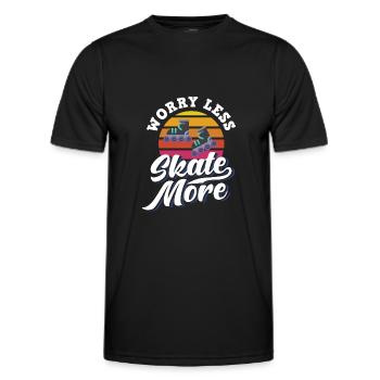 Fille en ligne patins à roulettes patinage à roulettes - T-shirt sport Homme - noir - Devant - AI Model Male 178 dark (178cm)