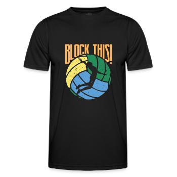 Équipe de volleyball de volleyball de plage - T-shirt sport Homme - noir - Devant - AI Model Male 178 dark (178cm)