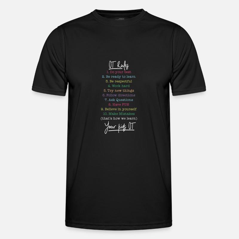 Ergotherapeut OT Rules - Männer Funktions-T-Shirt - Schwarz