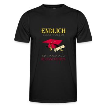 Lizenz zum Klugscheißen - Männer Funktions-T-Shirt - Schwarz - Vorne - AI Model Male 178 dark (178cm)