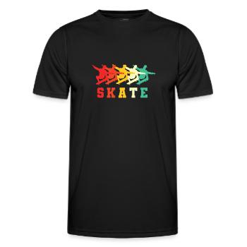 Skateboard Skateboarder Skate - Männer Funktions-T-Shirt - Schwarz - Vorne - AI Model Male 178 dark (178cm)