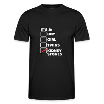 Calculs rénaux organe rein calculs rénaux patient - T-shirt sport Homme - noir - Devant - AI Model Male 178 dark (178cm)