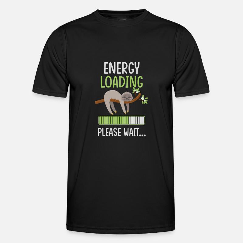 Sloth sloth lazy gift - Men's Functional T-Shirt - black