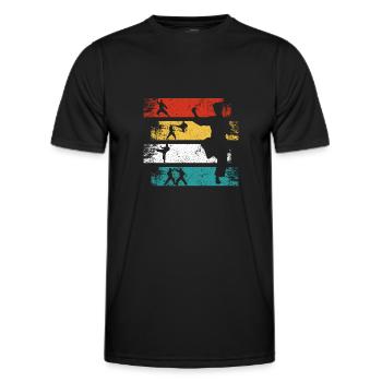 Vintage Judo Karate Martial Arts Retro Judoka - Men's Functional T-Shirt - black - Front - AI Model Male 178 dark (178cm)