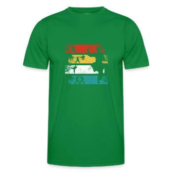 Vintage Judo Karate Martial Arts Retro Judoka - Men's Functional T-Shirt - kelly green - Front - AI Model Male 178 dark (178cm)