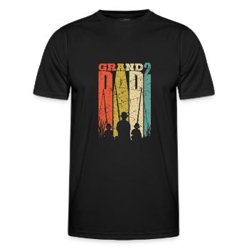 Cool pregnancy surprise grandpa design with - Men's Functional T-Shirt - black - Front - AI Model Male 178 dark (178cm)
