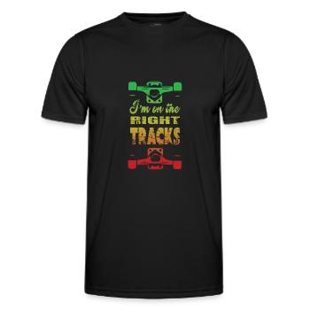 Skateboard Skaten Skateboarder Skater Skaten - Männer Funktions-T-Shirt - Schwarz - Vorne - AI Model Male 178 dark (178cm)