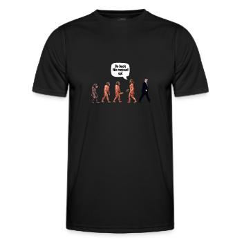 Funny Political Go Back We Messed Up  - Männer Funktions-T-Shirt - Schwarz - Vorne - AI Model Male 178 dark (178cm)