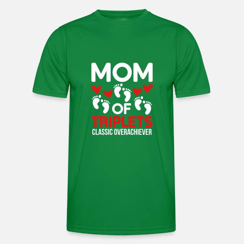 Mutter von Drillingen Drillinge Mama Schwanger Männer Funktions-T-Shirt