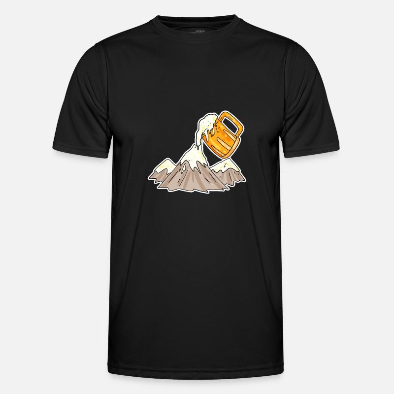 Mountains and beer - Men's Functional T-Shirt - black