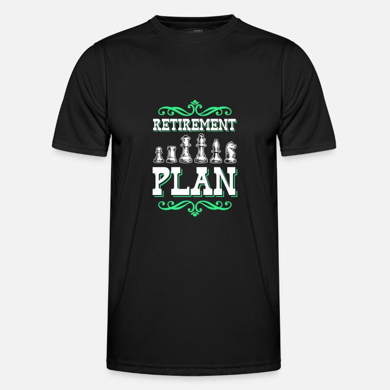 Schach Plan - Männer Funktions-T-Shirt - Schwarz
