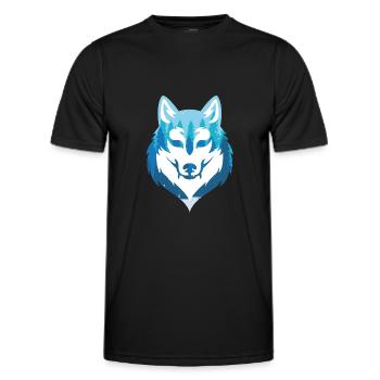 Dog Wolves Pack Animals Forest Fairy Tale Hunter - Men's Functional T-Shirt - black - Front - AI Model Male 178 dark (178cm)