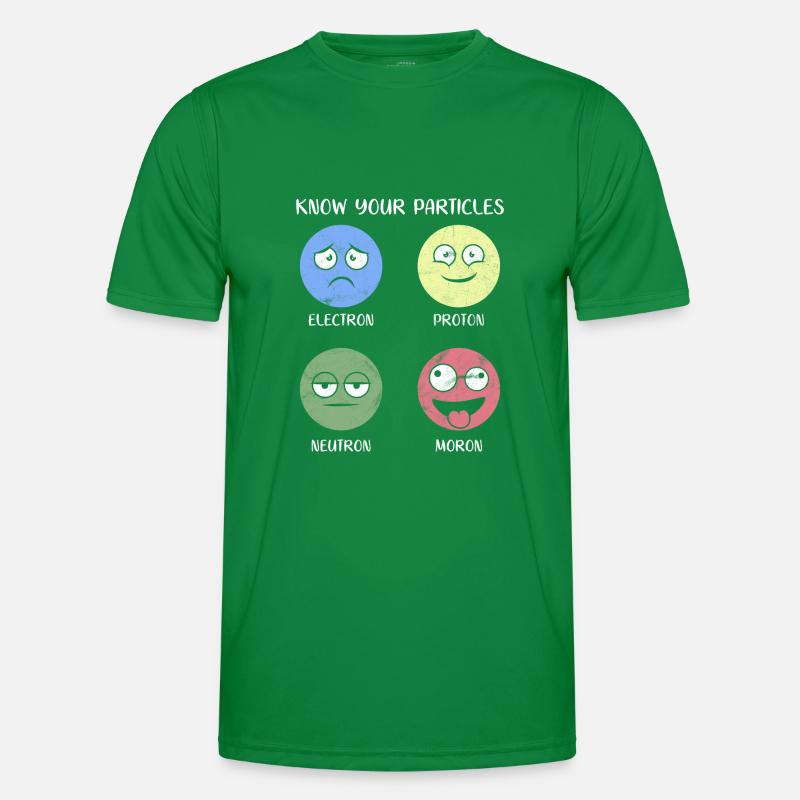 Types of particle atom gift idea moron Men's Functional T-Shirt