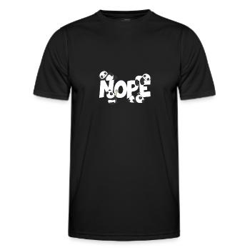 Refroidisseur paresseux Panda Nope - T-shirt sport Homme - noir - Devant - AI Model Male 178 dark (178cm)
