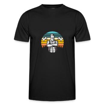 Menuisier menuisier menuisier menuisier - T-shirt sport Homme - noir - Devant - AI Model Male 178 dark (178cm)
