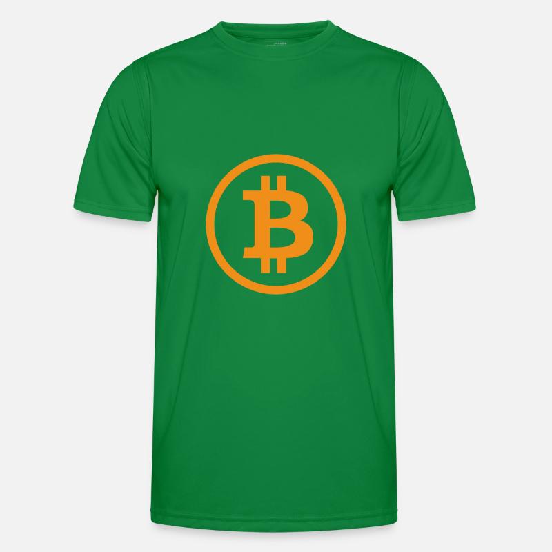 Bitcoin Logo Crypto Cryptocurrency Geschenk Männer Funktions-T-Shirt