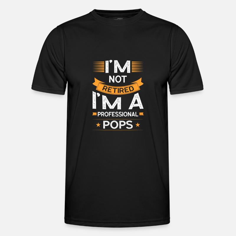 Pops Retirement Pop-Pop Gift - Männer Funktions-T-Shirt - Schwarz