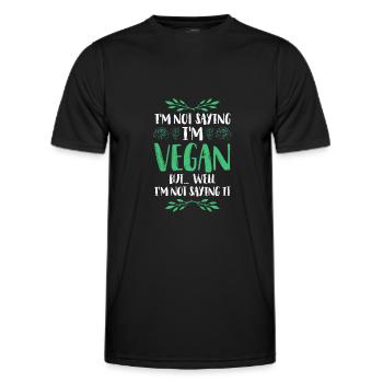 Vegan Veganer - Männer Funktions-T-Shirt - Schwarz - Vorne - AI Model Male 178 dark (178cm)