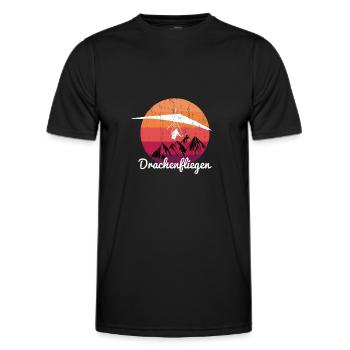 Drachenflieger Hängegleiter Geschenk - Männer Funktions-T-Shirt - Schwarz - Vorne - AI Model Male 178 dark (178cm)