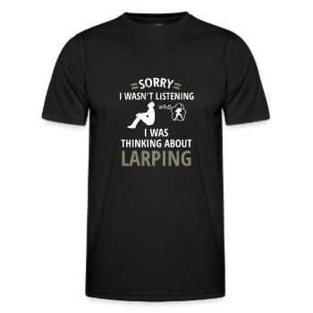 Live-Rollenspiel Larping | Live-Action-Rollenspiel - Männer Funktions-T-Shirt - Schwarz - Vorne - AI Model Male 178 dark (178cm)