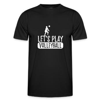 Volleyball sport team play squad gift - Men's Functional T-Shirt - black - Front - AI Model Male 178 dark (178cm)