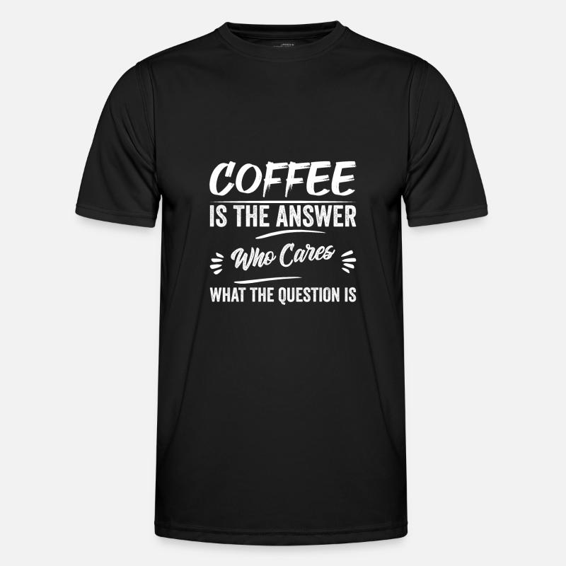 Kaffee Kaffetrinker Kaffebohne Coffee - Männer Funktions-T-Shirt - Schwarz