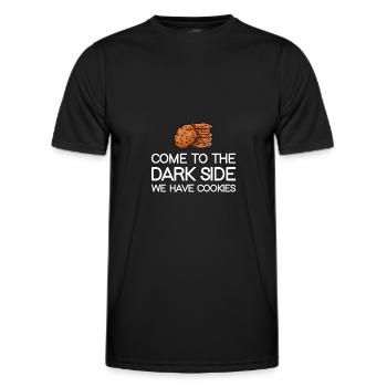 Venez du côté obscur, nous avons des cookies - T-shirt sport Homme - noir - Devant - AI Model Male 178 dark (178cm)
