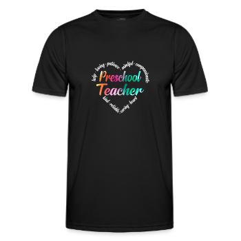 Preschool teacher - Men's Functional T-Shirt - black - Front - AI Model Male 178 dark (178cm)