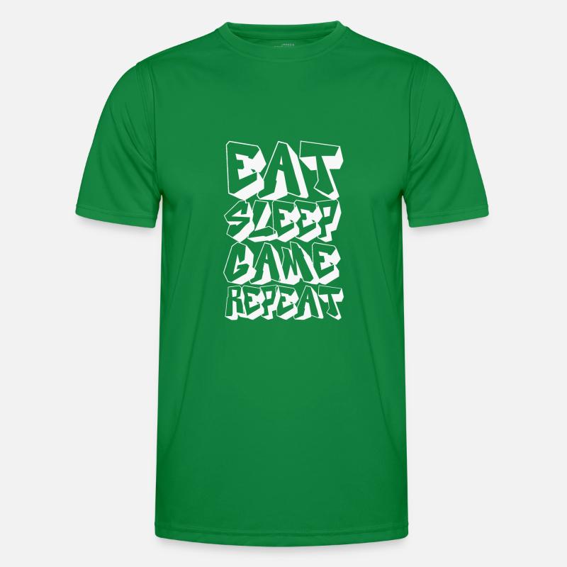 Eat Sleep Game Répéter T-shirt sport Homme