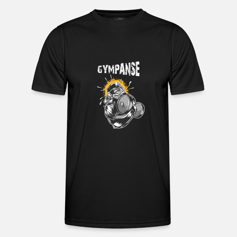 Gympanse - Männer Funktions-T-Shirt - Schwarz