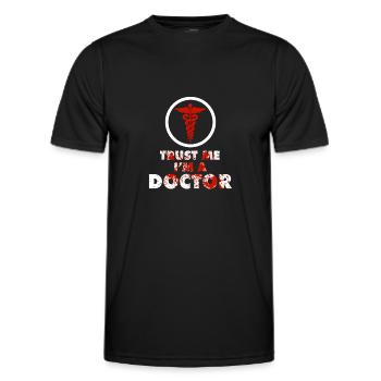 Médecin médecin médecine étudiant médecine chirurgien - T-shirt sport Homme - noir - Devant - AI Model Male 178 dark (178cm)