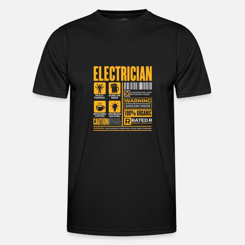 Electrician Electronics Technician Master Electrician Men's Functional T-Shirt