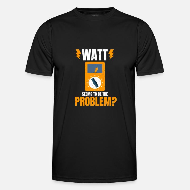 Electrician Electronics Technician Master Electrician - Men's Functional T-Shirt - black