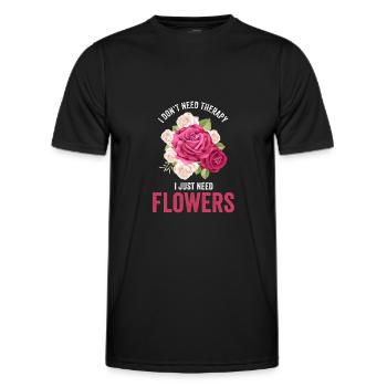 Fleuriste fleuriste bouquet de fleurs - T-shirt sport Homme - noir - Devant - AI Model Male 178 dark (178cm)