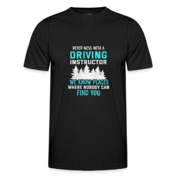 Fahrlehrer Fahrschule Auto Führerschein Verkehr - Männer Funktions-T-Shirt - Schwarz - Vorne - AI Model Male 178 dark (178cm)