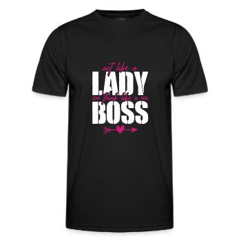 Frauenrechte Lady Boss Chefin - Männer Funktions-T-Shirt - Schwarz - Vorne - AI Model Male 178 dark (178cm)