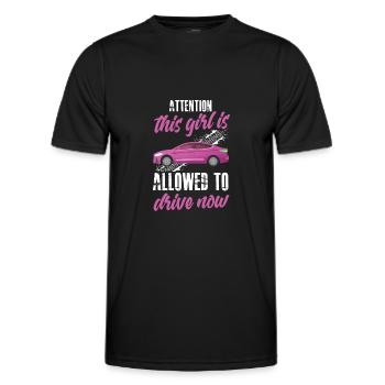 Fahrlehrer Fahrschule Auto Führerschein Verkehr - Männer Funktions-T-Shirt - Schwarz - Vorne - AI Model Male 178 dark (178cm)